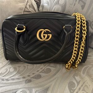 Black and Gold GG Women's HandBag